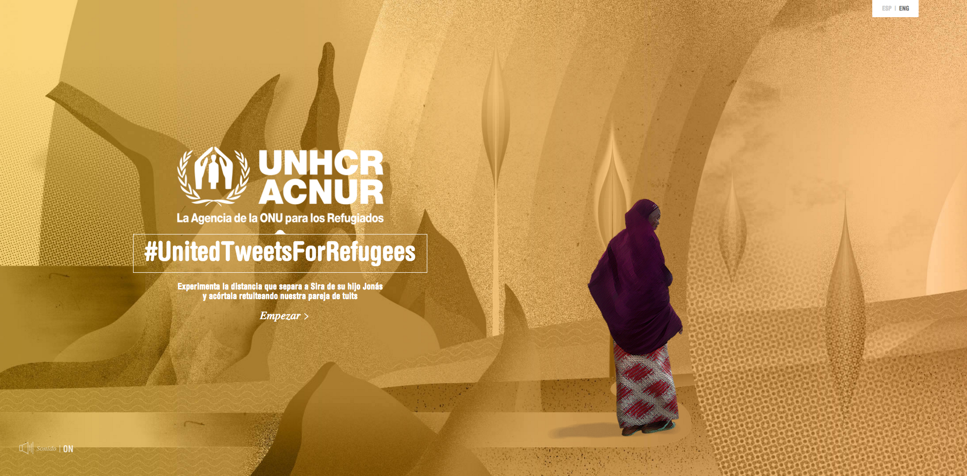 UNHCR United Tweets for Refugees hero visual.